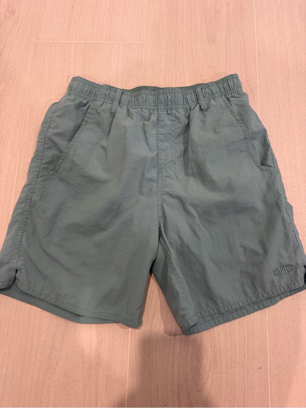 AFTCO Olive Green Elastic-Waist Kids Shorts